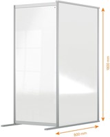 Scheidingswand uitbreidingspaneel Nobo Modulair transparant acryl 80x180cm-2