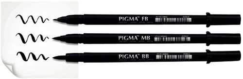 Brushpen Sakura Pigma breed zwart-8