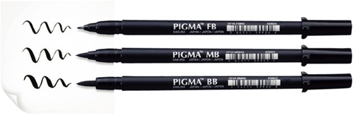 Brushpen Sakura Pigma breed zwart-14