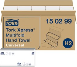 Handdoek Tork Xpress Basis H2 multifold universal 2-laags wit 150299