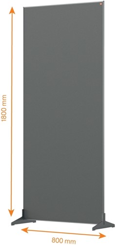 Scheidingswand Nobo Impression Pro vrijstaand vilt 80x180cm-3