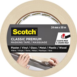 Afplaktape Scotch Premium Classic 24mmx50m beige