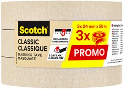 Afplaktape Scotch Classic 24mmx50m beige