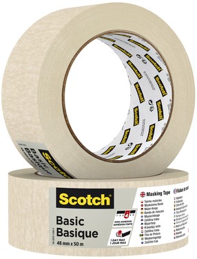 Afplaktape Scotch Basic 48mmx50m beige-3