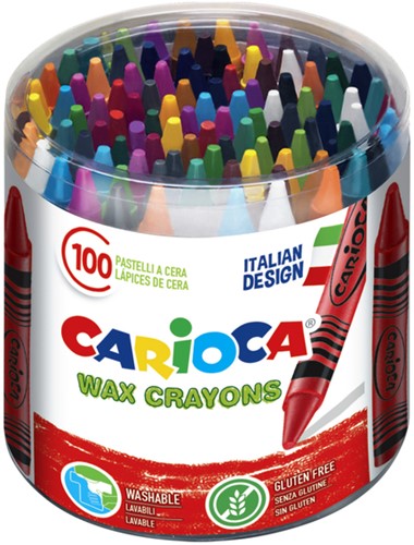 Waskrijt Carioca Maxi pot á 100 stuks assorti