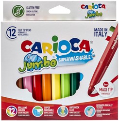 Viltstiften Carioca Jumbo Maxi  set à 12 kleuren