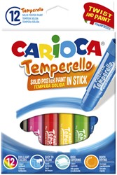 Plakkaatverf Carioca Temperello set à 12 sticks