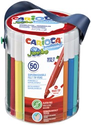 Viltstift Carioca Jumbo maxi assorti set à 50 stuks