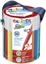 Viltstiften Carioca Jumbo maxi set à 50 kleuren