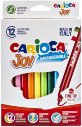 Viltstiften Carioca Joy set à 12 kleuren