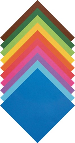 Origami papier Folia 70gr 20x20cm 500 vel assorti kleuren-1