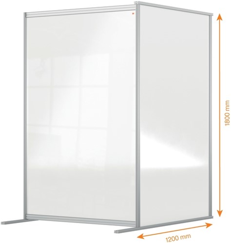 Scheidingswand uitbreidingspaneel Nobo Modulair transparant acryl 120x180cm-3