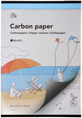 Carbonpapier Qbasic A4 21x31cm 10x zwart