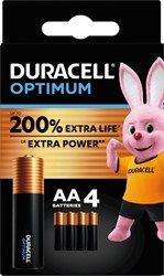 Batterij Duracell Optimum 4x AA