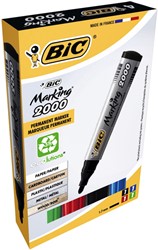 Viltstift Bic 2000 ecolutions rond large assorti doos à 4 stuks