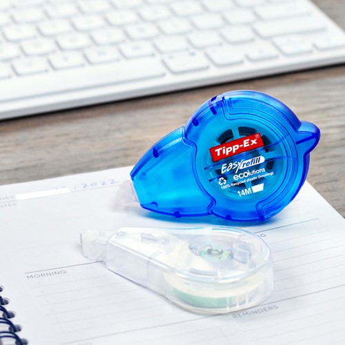 Correctietape Tipp-Ex easy refill ecolutions + refill 5mmx14m blister à 1+1-3