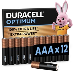 Batterij Duracell Optimum 12x AAA