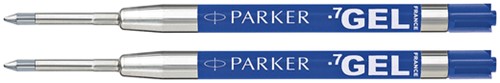 Gelschrijvervulling Parker Quink medium blauw blister à 2 stuks-2