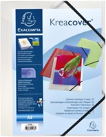 Elastomap Exacompta Kreacover A4 3 kleppen PP assorti-2