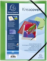 Elastomap Exacompta Kreacover A4 3 kleppen PP assorti-2