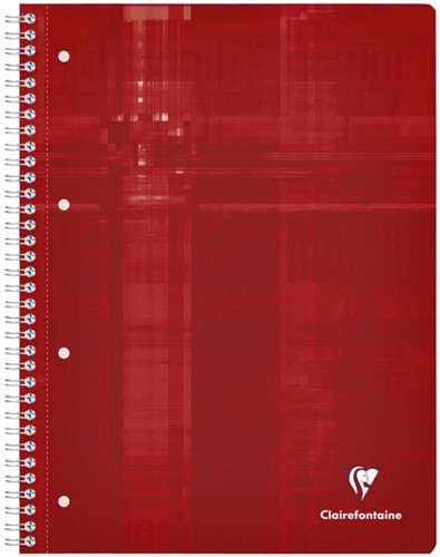 Collegeblok Clairefontaine Studium A4+ ruit 5x5mm 4-gaats 80 pagina's assorti-3