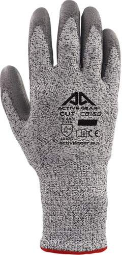 Handschoen ActiveGear snijbestendig grijs 7/S