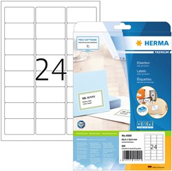 Etiket HERMA 4500 A4 63.5x33.9mm premium wit