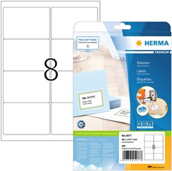 Etiket HERMA 5077 A4 99.1x67.7mm premium 200stuks wit