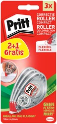 Correctieroller Pritt compact flex 4.2mm x 10m blister 2+1 gratis