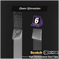Plakband Scotch Extremium no residue duct tape 18.2mx48mm grijs-5