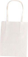 Tas met handvat Folia kraftpapier 110gr 12x15x5.5cm 20 stuks wit