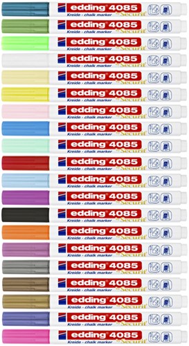 Krijtstift edding 4085 by Securit rond 1-2mm pastel blauw-2