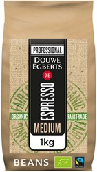 Koffie Douwe Egberts espresso bonen medium roast Organic en Fairtrade