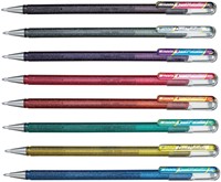 Gelschrijver Pentel K110 Dual medium metallic assorti 8 kleuren-4