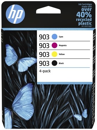 Inktcartridge HP 6ZC73AE 903 zwart + 3 kleuren