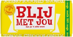 Chocolade Tony's Chocolonely melk noga blij met jou  reep 180g