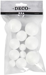 Bal Creotime styropor 20-30-40mm 12 stuks wit