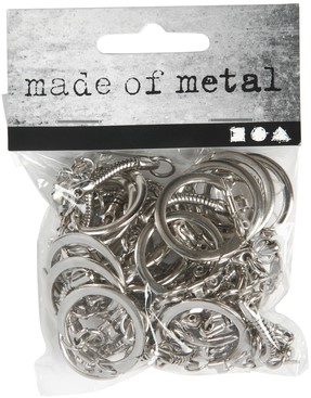 Sleutelhanger Creativ Company 23mm 25 stuks zilver