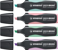 Markeerstift STABILO GREEN BOSS 6070/4 pastel assorti etui à 4 stuks-2