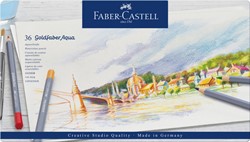 Kleurpotloden Faber Castell Goldfaber aquarel blik à 36 stuks assorti