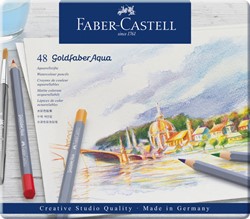Kleurpotloden Faber Castell Goldfaber aquarel blik à 48 stuks assorti