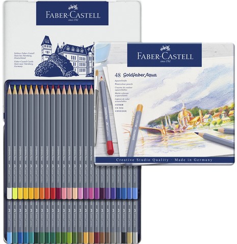 Kleurpotloden Faber-Castell Goldfaber aquarel assorti blik à 48 stuks-5