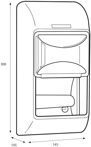 Dispenser Katrin 104452 toiletpapier standaard zwart-3