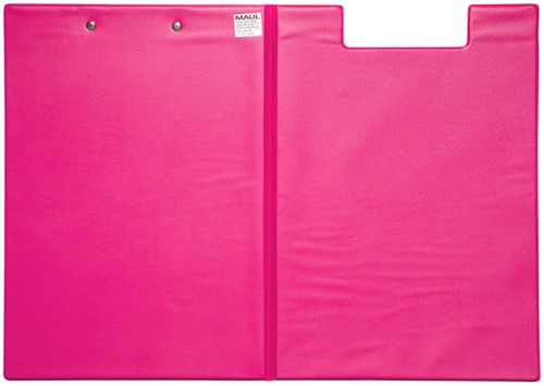 Klembordmap MAUL A4 staand met penlus PVC neon roze-3