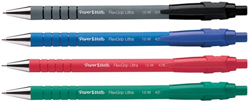 Balpen Paper Mate Flexgrip Ultra medium assorti blister 3+1 gratis-3