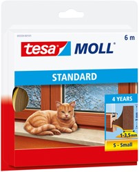 Tochtstrip tesamoll® Standard I-Profiel zelfklevend 6mx9mm bruin