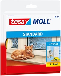 Tochtstrip tesamoll® Standard I-Profiel zelfklevend 6mx9mm wit