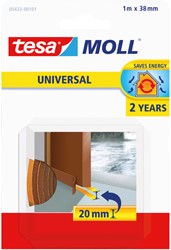 Tochtstrips tesamoll® Universal zelfklevende tbv deur 1mx38mm bruin