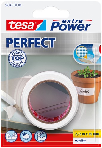 Reparatietape tesa® extra Power Perfect 2,75mx19mm wit