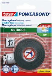 Montagetape tesa® Powerbond Outdoor dubbelzijdig 1,5mx19mm